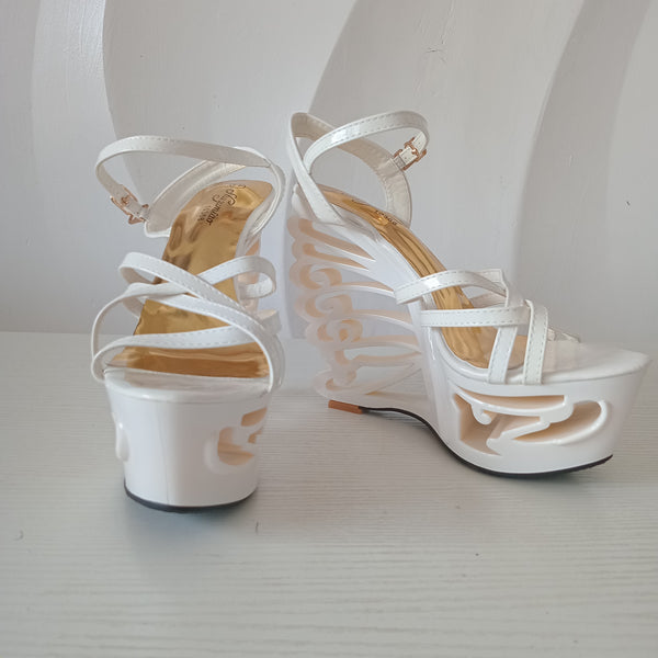 Sexy Butterfly Wedges WHITE