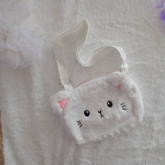 Fluffy Cat Baby Bag [White]