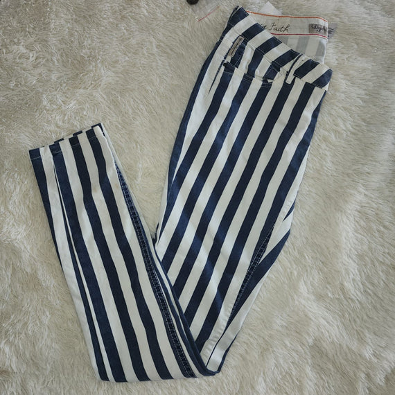 Trousers Blue White Stripped