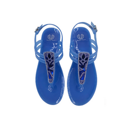 Blue - Leaves Sandals